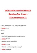 YOGA RENEW FINAL EXAM REVIEW &lpar;Latest 2026&sol;2027 Update&rpar; Complete Questions and Guide Answers&comma; 100&percnt; Verified Graded A&plus;