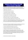 Palliative Care at End of Life with correct answers 100&percnt;2026