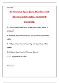 MI PERSONNEL AGENT EXAM QUESTIONS WITH ANSWERS &vert; LATEST 2025-2026 COMPLETE STUDY GUIDE PDF