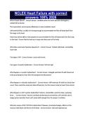 NCLEX Heart Failure with correct answers 100&percnt; 2026