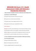 NR304&sol;NR 304 Exam 4 V1 &vert; Health &NewLine;Assessment II Q&A with Rationale &vert; &NewLine;Chamberlain University