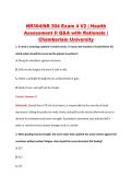 NR304&sol;NR 304 Exam 4 V2 &vert; Health &NewLine;Assessment II Q&A with Rationale &vert; &NewLine;Chamberlain University