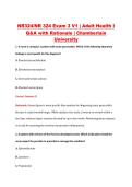NR324&sol;NR 324 Exam 3 V1 &vert; Adult Health I &NewLine;Q&A with Rationale &vert; Chamberlain &NewLine;University 