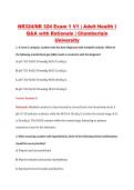 NR324&sol;NR 324 Exam 1 V1 &vert; Adult Health I &NewLine;Q&A with Rationale &vert; Chamberlain &NewLine;University