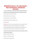 NR324&sol;NR 324 Exam 1 V2 &vert; Adult Health I &NewLine;Q&A with Rationale &vert; Chamberlain &NewLine;University