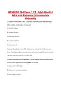 NR 324 Exam 1 V1&ndash;V3 &vert; NR324 Exam 1 V1&ndash;V3 &vert; Adult Health I &vert; Chamberlain University &vert; Complete Exam Bundle with Detailed Verified Answers