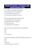 Sterile Processing - Final Exam with correct answers 100&percnt;