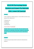 NCLEX-RN Pharmacology Review &NewLine;Questions and Answers Plus Rationales &NewLine;2026 &vert; Instant Pdf Download