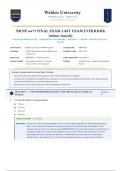 NRNP 6675&sol; NRNP6675 Final Exam &lpar;Latest 2026&sol;2027 Update&rpar; &vert; Complete Exam Questions with Verified Answers and Detailed Rationales &vert; PMHNP Care Across the Lifespan II &vert; A&plus; Graded &vert; Walden