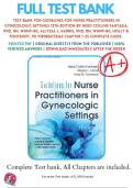 Test Bank for Guidelines for Nurse Practitioners in Gynecologic Settings&comma; 12th Edition &lpar;Fantasia&comma; Harris & Fontenot&rpar; &vert; Complete Chapter Questions & Answers 2025&ndash;2026