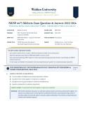 NRNP 6675&sol; NRNP6675 Midterm Exam &lpar;Latest 2026&sol;2027 Update&rpar; &vert; Complete Exam Questions with Verified Answers and Detailed Rationales &vert;  A&plus; Graded &vert; Walden University