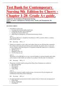 Test Bank for Contemporary Nursing&comma; 9th Edition by Cherry & Jacob &ndash; All Chapters 1-28 &lpar;Grade A&rpar;