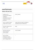 excel final exam Question and answeres rated A&plus; 2026