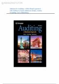 Solution Manual for Auditing&colon; A Risk-Based Approach&vert; 12th edition &vert; Johnstone-Zehms&comma; Gramling & Rittenberg &vert; All Chapters &vert; Verified Solutions &vert; A&plus; Grades