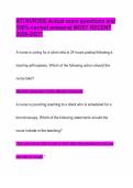 ATI NUR265&vert; Actual exam questions and 100&percnt; correct answers&vert; MOST RECENT 2026-2027&excl;