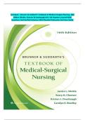 Test Bank For Brunner & Suddarth's Textbook Of Medical-Surgical Nursing 16th Edition By Janice L&period; Hinkle&comma; Kerry H&period; Cheever&comma; Kristen Overbaugh&comma; Carolyn E Bradley All Chapters 9781975221157 &vert;&vert; Complete A&plus; Guide 2026&sol;2027