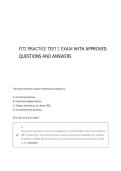 Fitz Practice Test 1  Finals Exam Online Proctored Exam Questions and Answers &vert; 100&percnt; Pass Guaranteed &vert; Graded