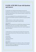 FACHE ACHE BOG Exam with Questions and Answers