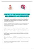NAPSRX STUDY GUIDE QUESTIONS AND ANSWERS 100&percnt; CORRECT&excl;&NewLine;