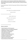 NETTCP ASPHALT PLANT TECHNICIAN CERTIFICATION COMPLETE PRACTICE&NewLine;EXAM QUESTIONS AND ANSWERS &vert; VERIFIED SOLUTIONS &vert; UPDATED 2026&sol;2027&NewLine;STUDY GUIDE