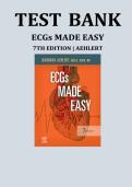 Test Bank for ECGs Made Easy 7th Edition by Barbara Aehlert &lpar;All Chapters 1-10&rpar;&NewLine;&NewLine;