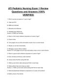 ATI Pediatric Nursing Exam 1 Review Questions and Answers &lpar;100&percnt; VERIFIED&rpar; 2026&sol;2027