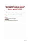 Louisiana Heavy Construction Contractor Practice Exam Questions and Correct Answers