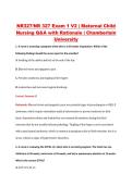 NR327&sol;NR 327 Exam 1 V2 &vert; Maternal Child &NewLine;Nursing Q&A with Rationale &vert; Chamberlain &NewLine;University