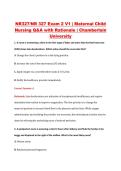NR327&sol;NR 327 Exam 2 V1 &vert; Maternal Child &NewLine;Nursing Q&A with Rationale &vert; Chamberlain &NewLine;University