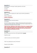 BIOD 102&vert; A&P2 Module 2 exam&vert; With complete Questions and answers &vert; Updated RATED A&plus; &vert; 100&percnt; CORRECT&vert; Portage Learning