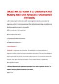 NR 327 Exam 3 V1&ndash;V3 &vert; NR327 Exam 3 V1&ndash;V3 &vert; Maternal Child Nursing &vert; Chamberlain University &vert; Complete Exam Bundle with Detailed Verified Answers