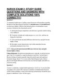NUR335 EXAM 2&colon; STUDY GUIDE QUESTIONS AND ANSWERS WITH COMPLETE SOLUTIONS 100&percnt; CORRECT&excl;&excl;&excl;&excl;