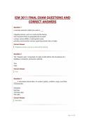 ISM 3011 FINAL EXAM QUESTIONS AND CORRECT ANSWERS&NewLine;