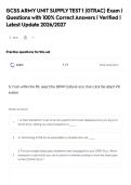 GCSS-Army Basic Navigation Test 1 &vert; Questions&NewLine;with 100&percnt; Correct Answers &vert; Verified &vert; Latest&NewLine;Update 2026&sol;2027