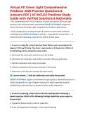 Virtual ATI Green Light Comprehensive Predictor 2026 Practice Questions & Answers PDF &vert; ATI NCLEX Predictor Study Guide with Verified Solutions & Rationales