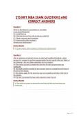 ETS MFT MBA EXAM QUESTIONS AND CORRECT ANSWERS