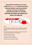 Lifestyle Medicine Certification Exam Practice &NewLine;Questions And Correct Answers &lpar;Verified Answers&rpar; Plus &NewLine;Rationales 2026 Q&A &vert; Instant Download Pdf80 &NewLine;Questions with Answers and Rationales&vert; &NewLine;GAURANTEED PASS WITH 70&plus; TEST BANK &NewLine;QUESTIONS 2026 CARRICULUM