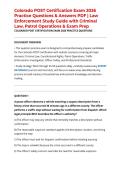 Colorado POST Certification Exam 2026 Practice Questions & Answers PDF &vert; Law Enforcement Study Guide with Criminal Law&comma; Patrol Operations & Exam Prep