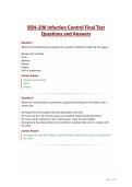BSN-206 Infection Control Final Test Questions and Answers&NewLine;