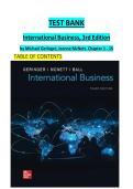 TEST BANK&NewLine;International Business&comma; 3rd Edition&NewLine;by Michael Geringer&comma; Jeanne McNett&period; Chapter 1 - 15
