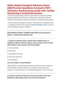Relias Medical-Surgical Telemetry Exam 2026 Practice Questions & Answers PDF &vert; Telemetry Nursing Study Guide with Cardiac Monitoring & Arrhythmia Review