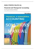 Solutions Manual &mdash; Financial and Managerial Accounting&comma; 5th Edition &lpar;Weygandt&comma; Kimmel&comma; Mitchell&comma; 2023&rpar; &vert; All Chapters 1-25 Covered