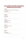 LEVEL 1 COURT OF MASTER SOMMELIE EXAM QUESTIONS AND CORRECT ANSWERS