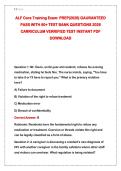 ALF Core Training Exam&colon; PREP&vert;2026&vert; GAURANTEED &NewLine;PASS WITH 80&plus; TEST BANK QUESTIONS 2026 &NewLine;CARRICULUM VERRIFIED TEST INSTANT PDF &NewLine;DOWNLOAD