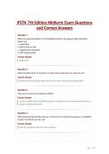IFSTA 7th Edition Midterm Exam Questions and Correct Answers&NewLine;