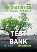 Test Bank Biostatistics for the Biological and Health Sciences 2nd Edition