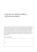 NBME Practice   COMPLETE HIGH-YIELD STUDY GUIDE WITH PRACTICE QUESTIONS AND VERIFIED ANSWERS