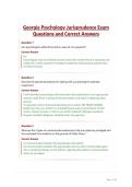Georgia Psychology Jurisprudence Exam&NewLine;Questions and Correct Answers