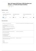 Basic Life Support &lpar;BLS&rpar; Exam A 2026 Questions and Answers &ndash; A&plus; Graded with Expert Solutions