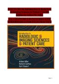 Introduction to Radiologic & Imaging Sciences & Patient Care &lpar;8th Edition&rpar; &ndash; Arlene M&period; Adler &ndash; Complete Test Bank with Verified Questions & Answers for Exam Practice